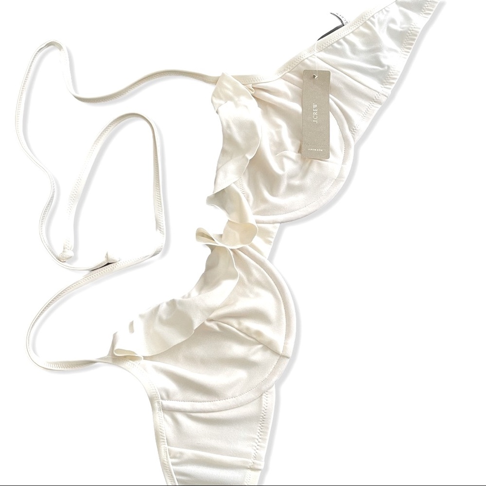 NWT J.Crew Ruffled Underwire Bikini Swim Top 36C